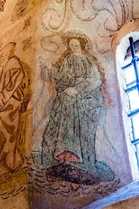 Seinämaalaus Rottien pyhimys Hattulan kirkossa